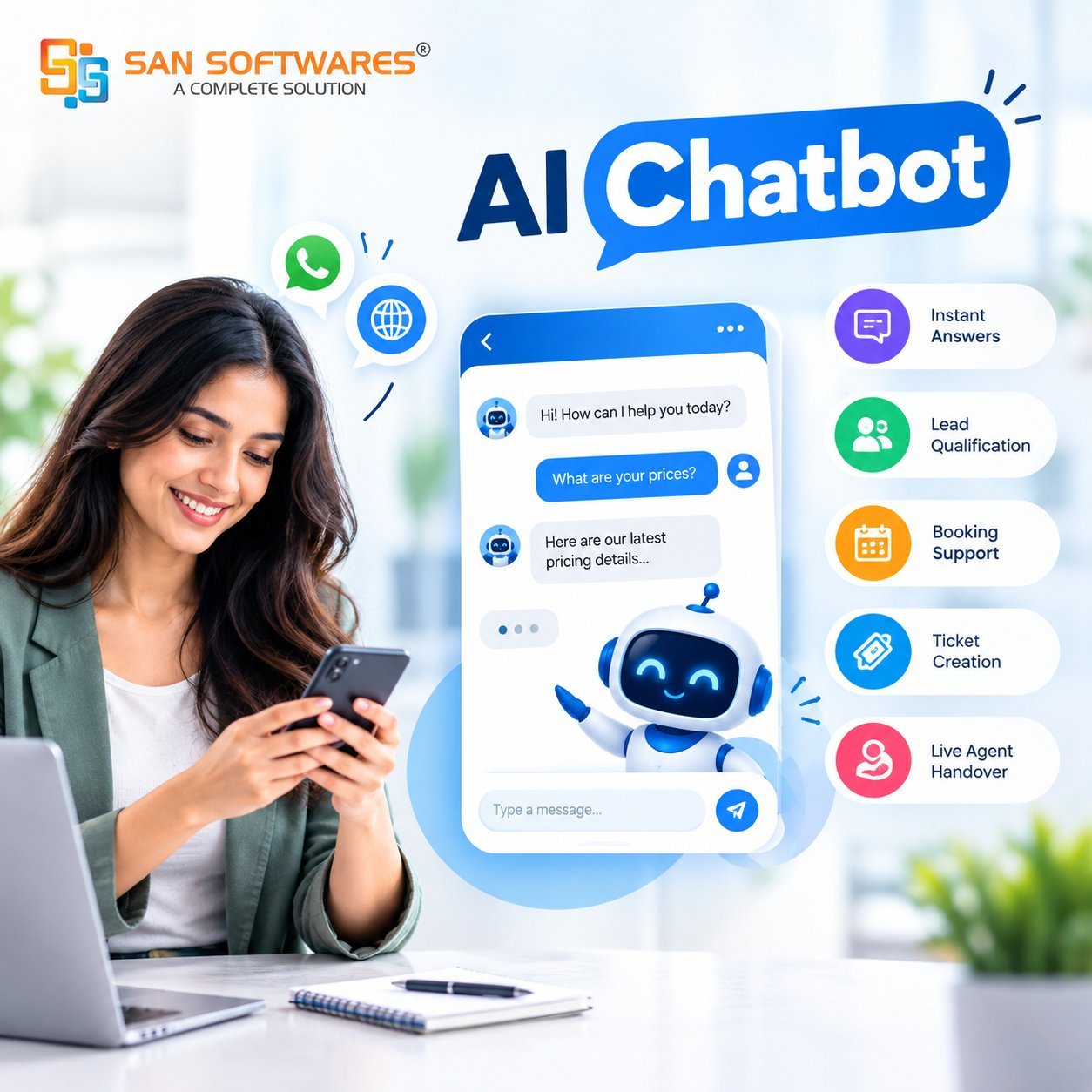 AI chatbot software for customer support
