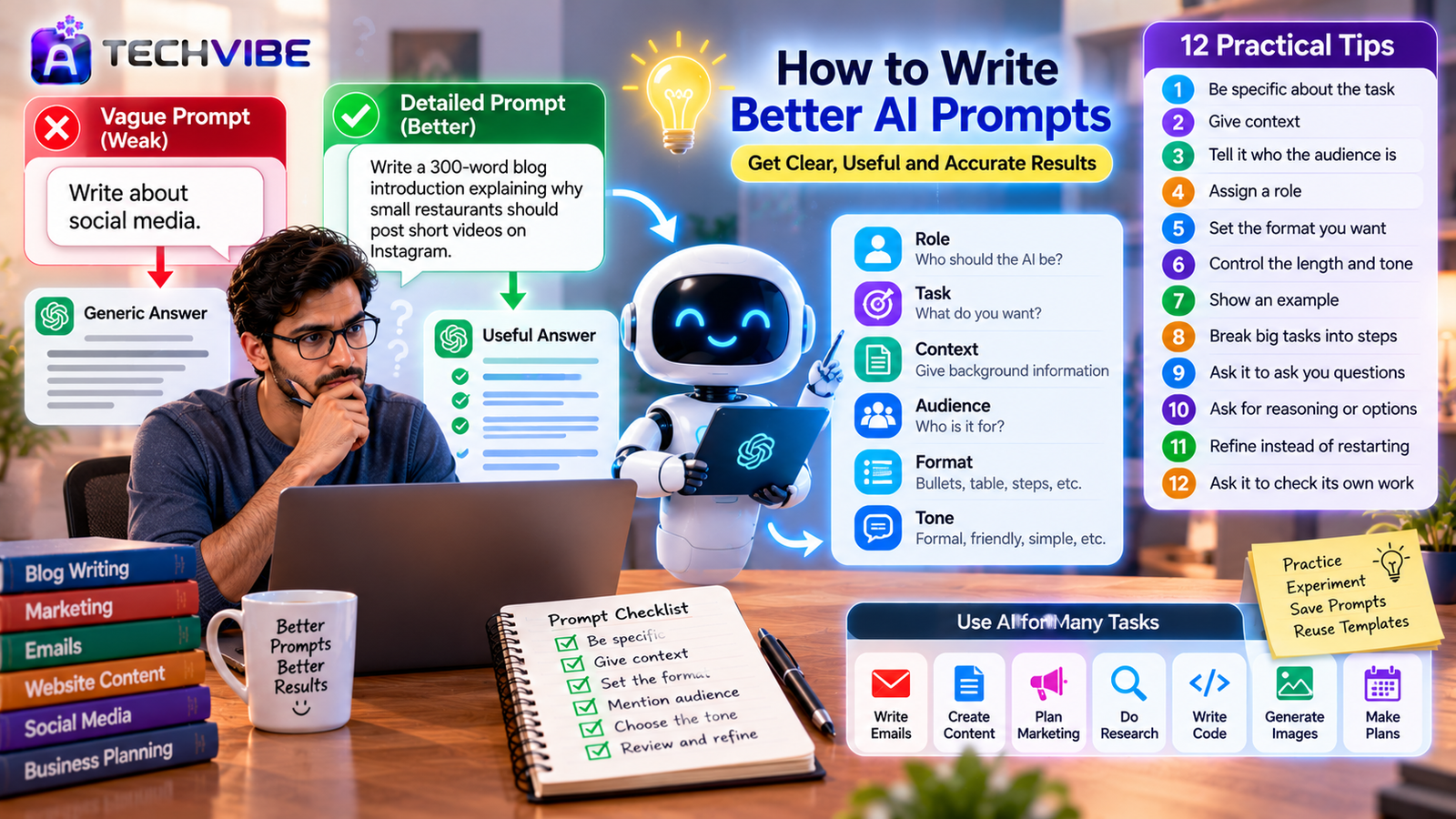 How to Write Better AI Prompts (With Real Examples)