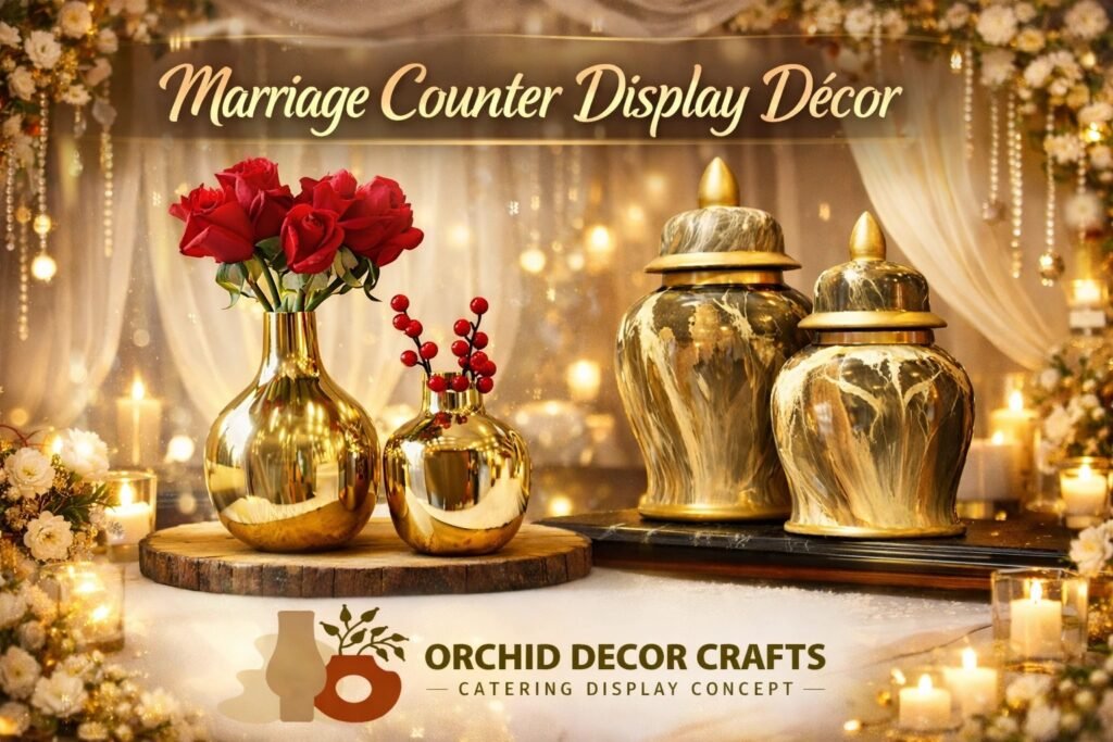 Marriage Counter Display Decor Ideas for Luxurious Wedding Setups Marriage Counter Display Decor