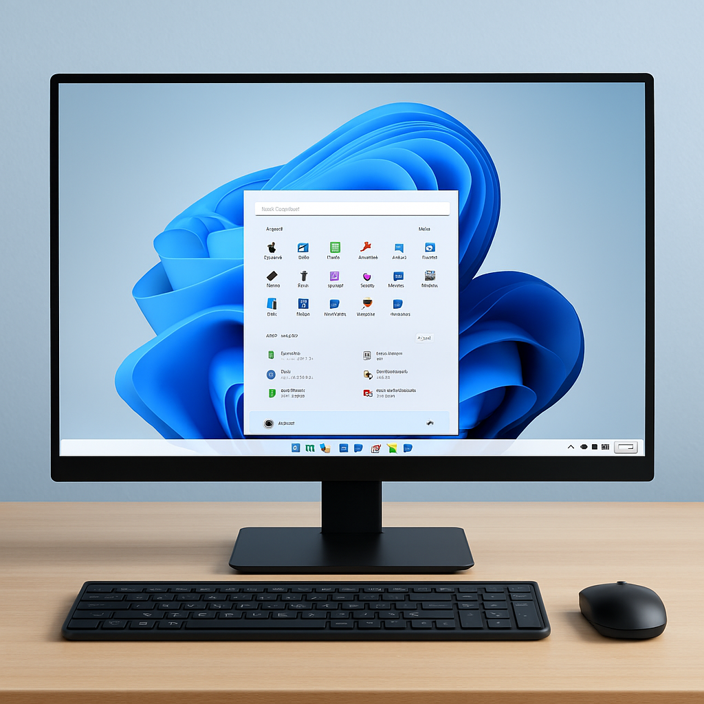 How to Upgrade Your Old PC to Windows 11 Without Hassle? Computer displaying Windows 11.