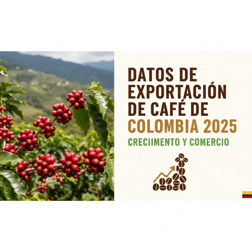 Datos de exportación de café de Colombia 2025: crecimiento y comercio