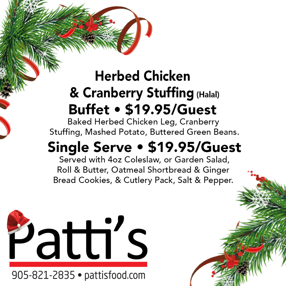 Patti’s Food Catering: The Trusted Partner for GTA Holiday and Corporate Events CHICKEN-DINNER