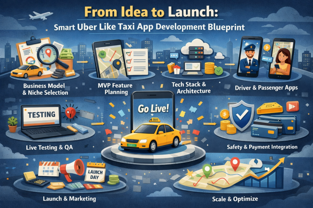 Uber Like taxi App Development