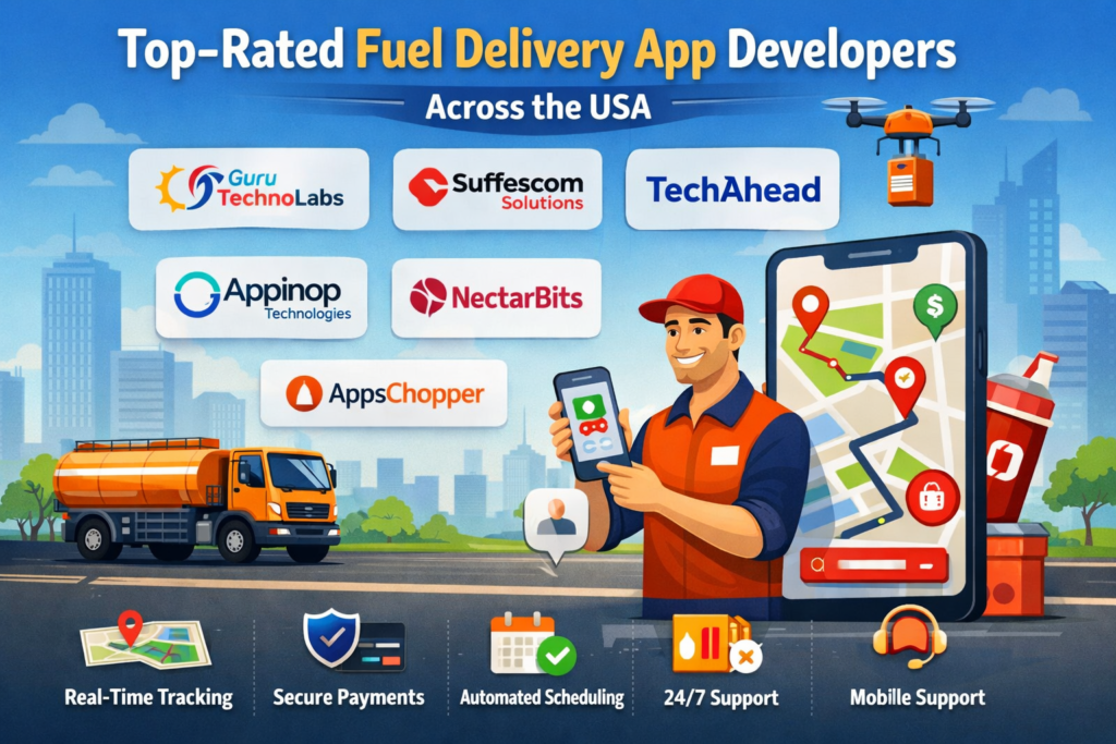 Top-Rated Fuel Delivery App Developers Across the USA Fuel Delivery App Development