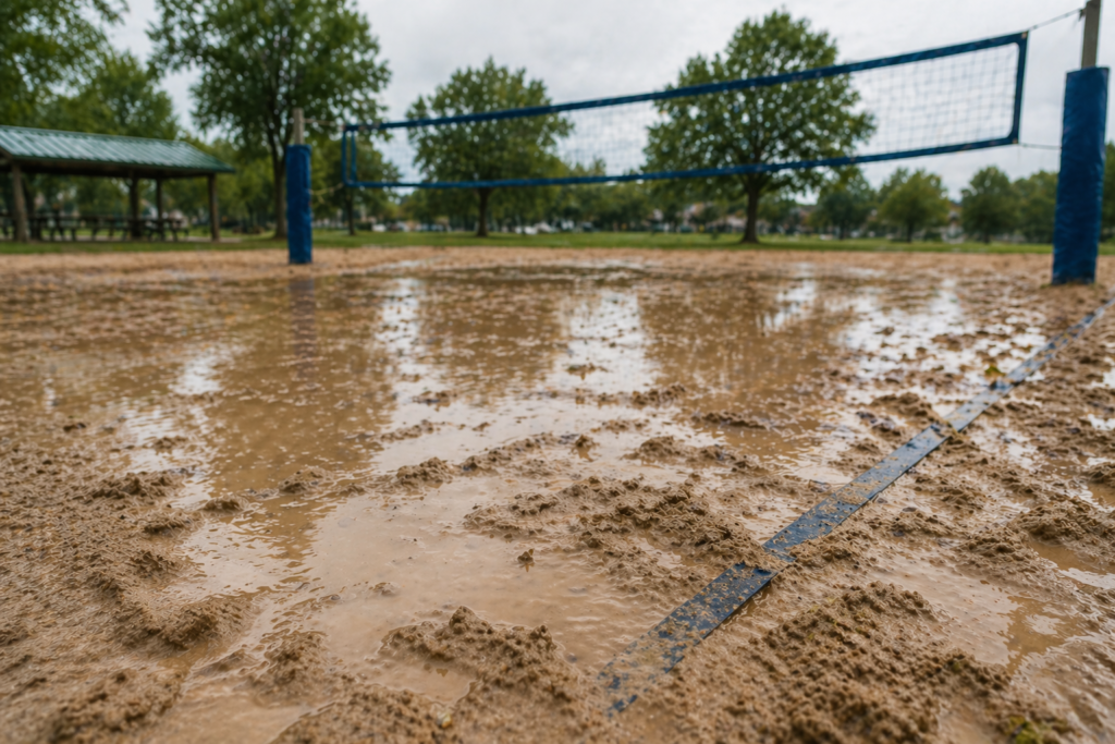 Why Do Some Sand Volleyball Courts Become Muddy After Rain