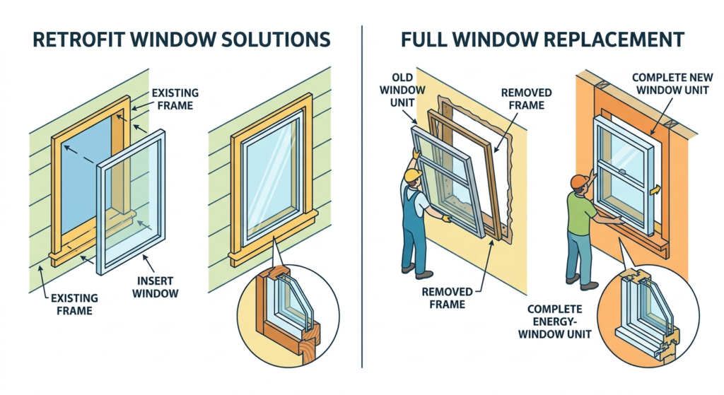 Retrofit Window Solutions vs Full Replacement