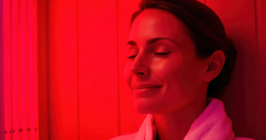 Infrared sauna session