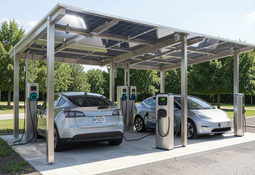 Energy-Efficient Carports with Integrated Solar Power