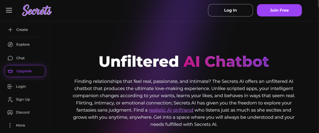 Unfiltered AI Chatbot